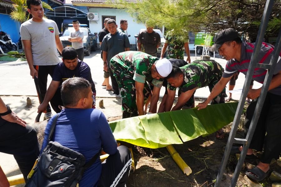 Kodim 0301/Pekanbaru Gelar Pemotongan Dua Ekor Sapi Kurban Idul Adha 1447 H