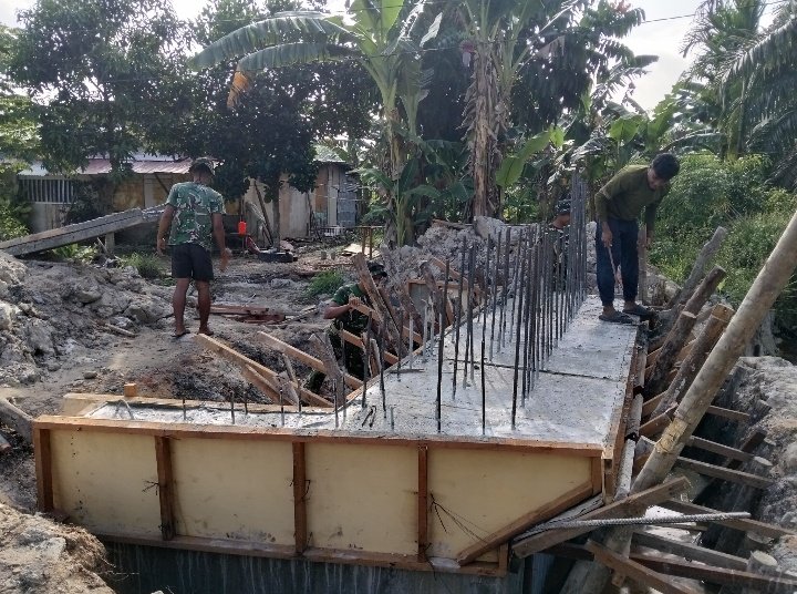Kodim 0301/Pekanbaru Kebut Penyelesaian Empat Jembatan Garuda di Berbagai Lokasi