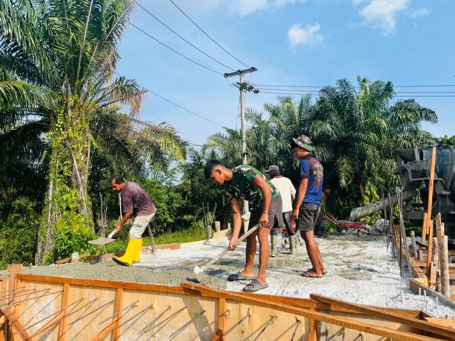 Kodim 0301/Pekanbaru Terus Bergerak, Empat Jembatan Garuda Makin Mendekati Rampung