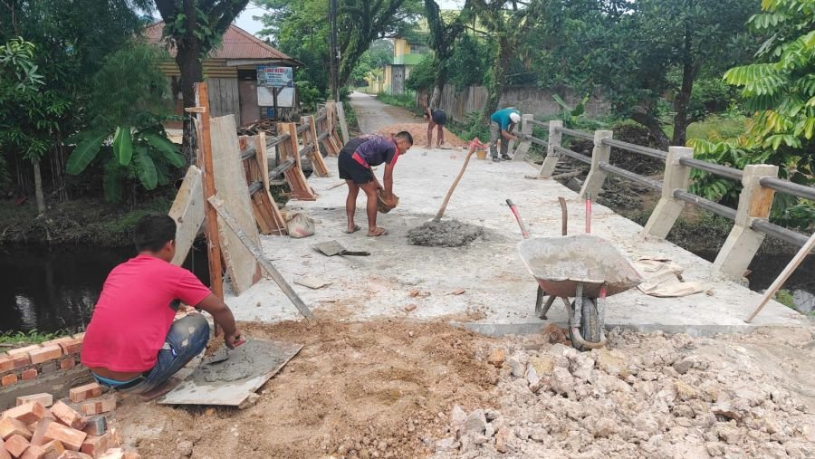 Kodim 0301/Pekanbaru Wujudkan Infrastruktur yang Berdampak, Jembatan Garuda Armco Masuki Tahap Akhir