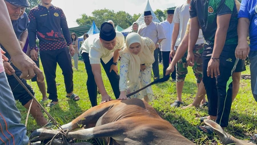 Kodim 0303/Bengkalis Gelar Penyembelihan Hewan Qurban, Wujud Kepedulian dan Kebersamaan di Hari Raya