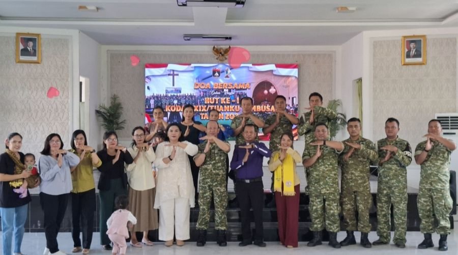 Kodim 0314/Inhil Gelar Doa Bersama HUT ke-1 Kodam XIX/Tuanku Tambusai