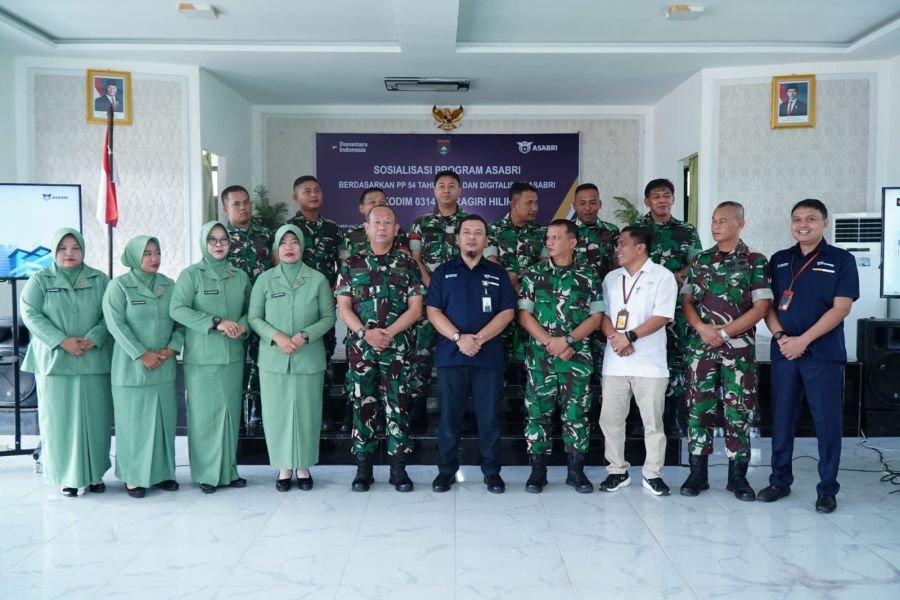 Kodim 0314/Inhil Ikuti Sosialisasi Program ASABRI dan Layanan Digitalisasi
