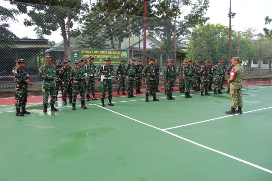 Kodim 0315/Tanjungpinang Gelar Latihan Aplikasi Sistem Blok untuk Tingkatkan Profesionalisme