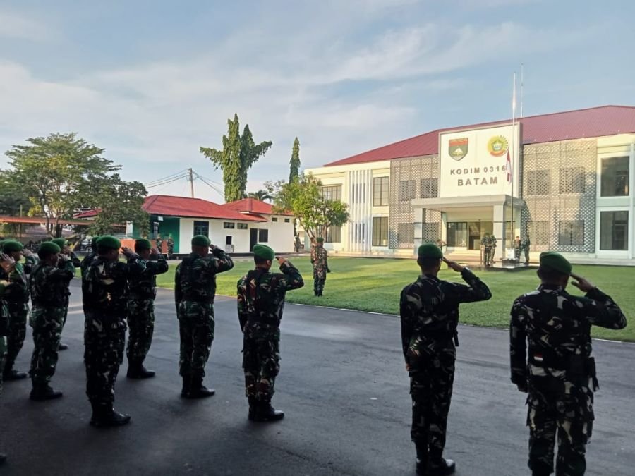 Kodim 0316/Batam Gelar Upacara, Perkuat Jiwa Nasionalisme