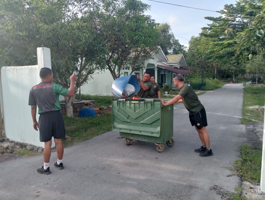 Kodim 0317/TBK Gelar Pembersihan Pangkalan, Lingkungan Lebih Sehat