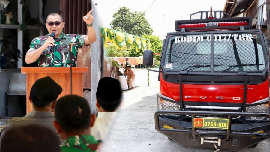 Kodim 0317/TBK Gelar Peresmian Syukuran Mobil Damkar TNI AD, Perkuat Penanganan Karhutla di Kundur