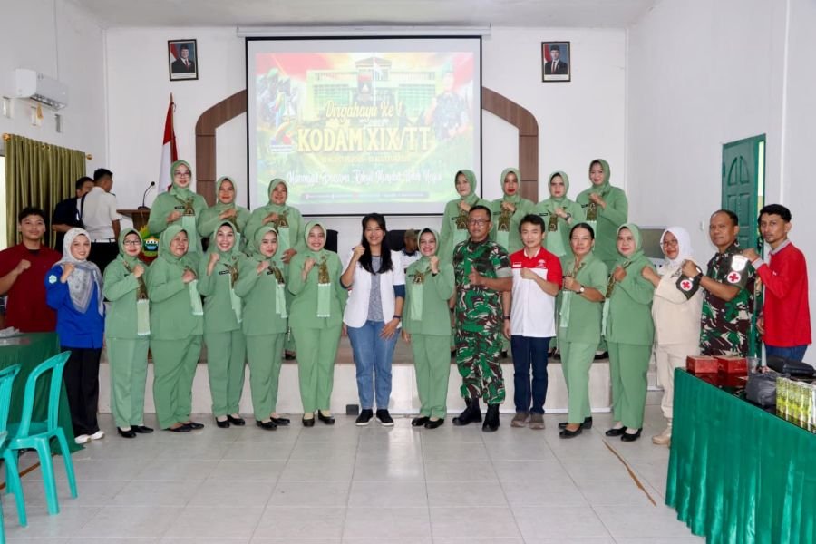 Kodim 0317/TBK Perkuat Aksi Kemanusiaan Lewat Donor Darah Massal di HUT Kodam XIX/TT
