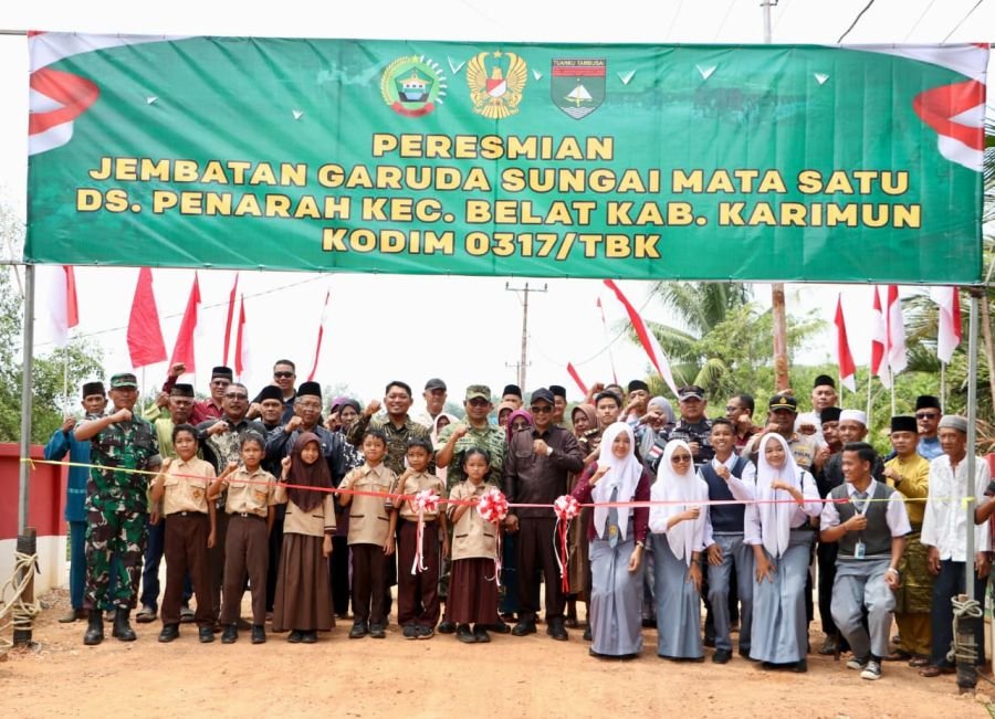 Kodim 0317/TBK Resmikan Jembatan Garuda IV, Akses Warga Makin Terbuka