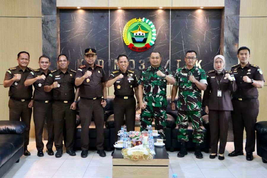 Kodim 0317/TBK Terima Kunjungan Strategis Aspidmil Kejati Riau