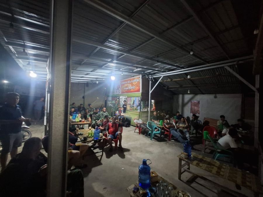 Kodim 0320/Dumai Gelar Nobar Piala Dunia Bersama Masyarakat, Pererat Silaturahmi dan Kebersamaan