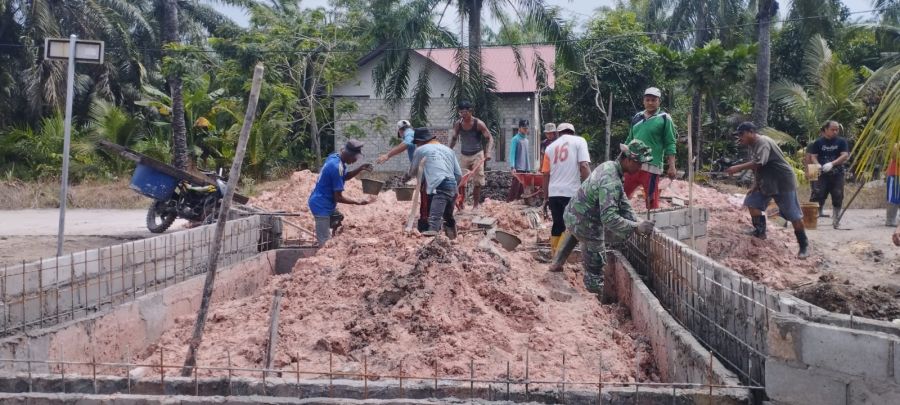 Kodim 0320/Dumai Percepat Pembangunan Jembatan Armco di Sungai Sembilan, Wujud Nyata Kepedulian TNI