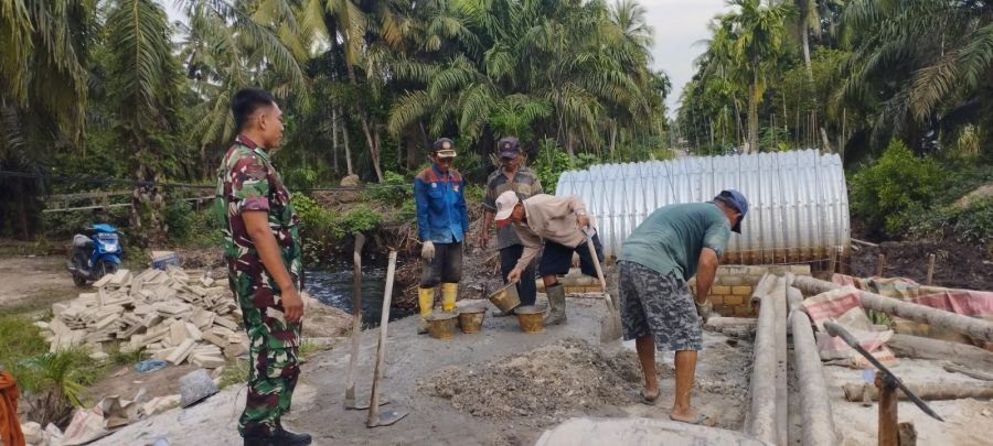 Kodim 0320/Dumai Percepat Pembangunan Dua Jembatan Armco, Tingkatkan Akses dan Kesejahteraan Warga