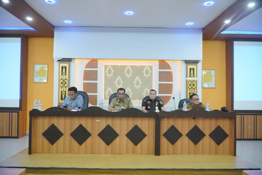 Kodim 0321/Rohil Hadiri Evaluasi Pilpeng 2026, Penundaan Enam Wilayah Dibahas