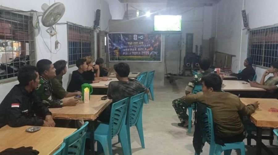 Kodim 0322/Siak Gelar Nobar Kebangsaan Piala Dunia 2026 Bersama Masyarakat