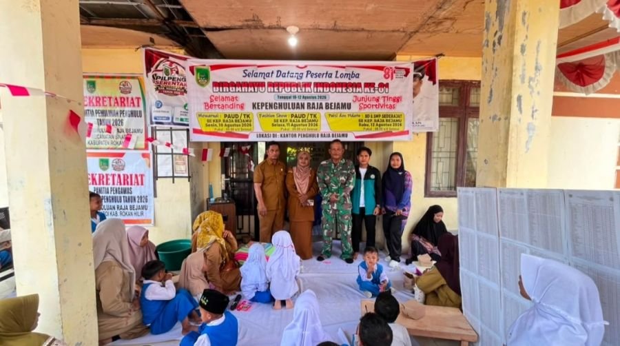 Kolaborasi Datuk Penghulu, Babinsa, dan Mahasiswa KKN STAI Al-Ridho Sukseskan Lomba HUT RI ke-81