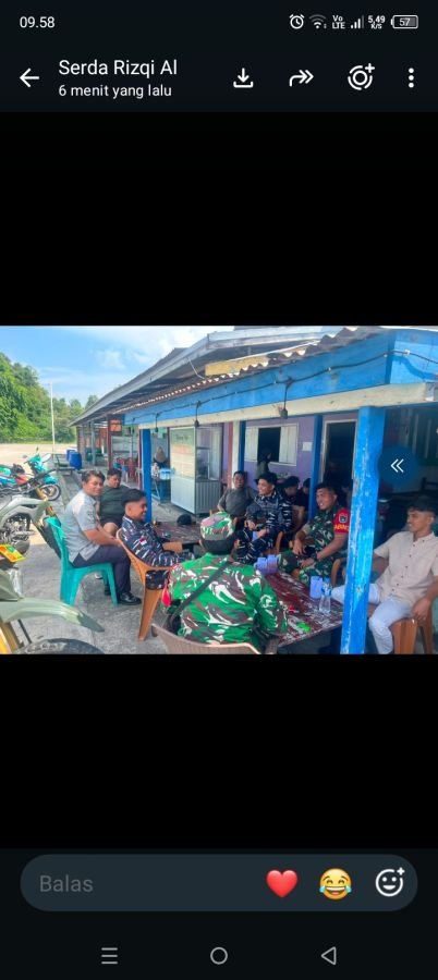 Kolaborasi Koramil, Posal, Perhubungan, dan Masyarakat Pantau Laut Tambelan