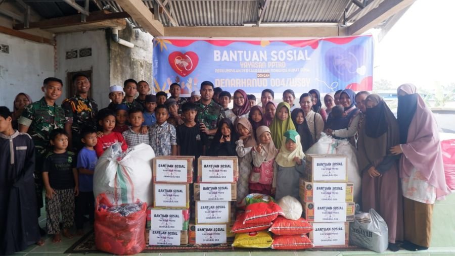 Kolaborasi Nyata Bantu Panti Asuhan di Kota Dumai, Denarhanud 004/WSBY dan PPTRD Berbagi.