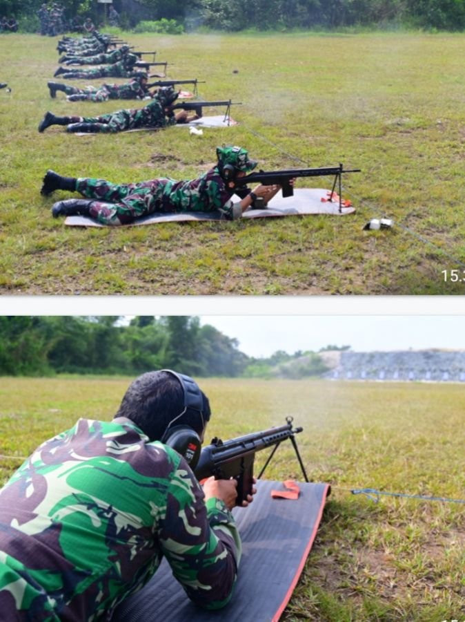 Komandan Lanud Roesmin Nurjadin Pimpin Latihan Menembak Untuk Tingkatkan Profesionalisme Prajurit
