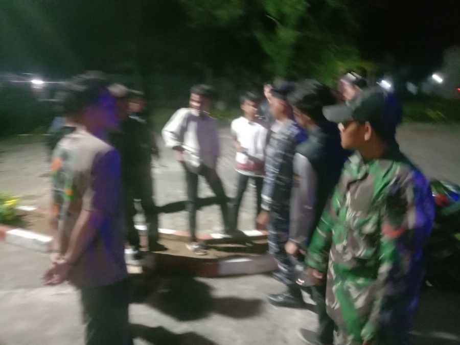 Kompak! TNI-Polri dan Aparat Kecamatan Bangko Bersatu Amankan Titik Vital di Rohil
