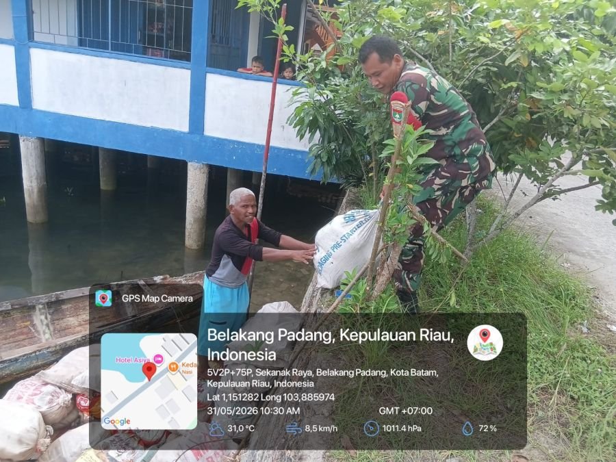 Komsos Babinsa Tekankan Keamanan Kerja dan Kepedulian Lingkungan