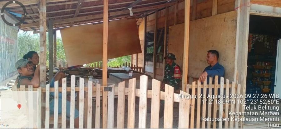 Komsos Jadi Jembatan Kedekatan, Babinsa Koramil 06/Merbau Perkuat Kemanunggalan TNI-Rakyat