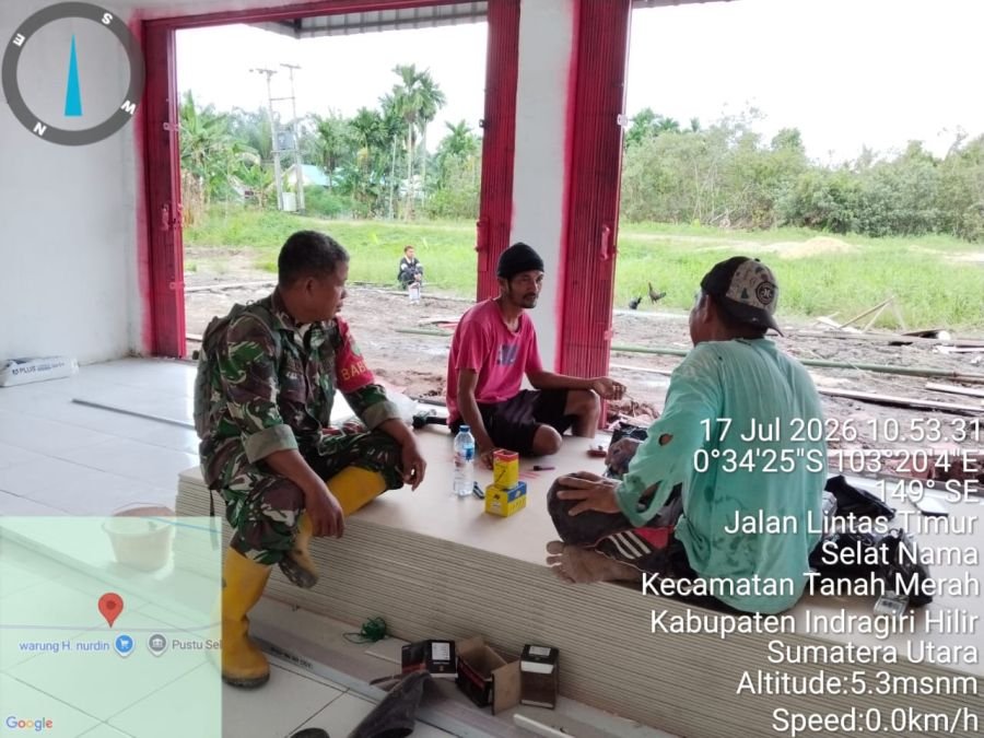 Komunikasi Sosial Babinsa Selat Nama, Wujud Kedekatan TNI Dengan Masyarakat