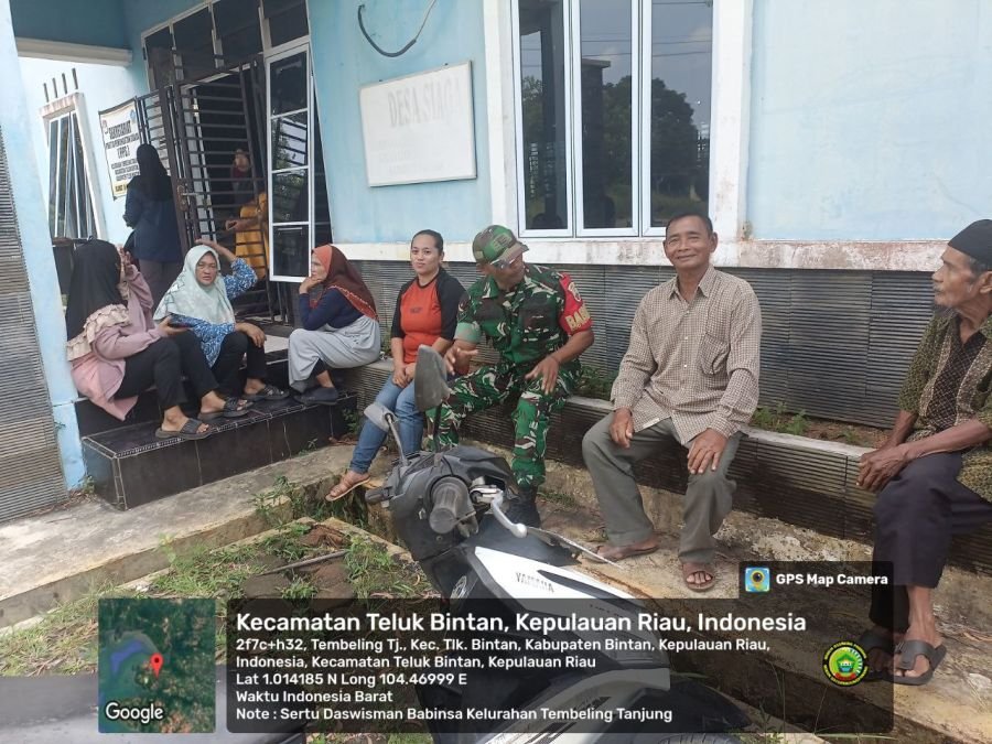 KOMUNIKASI SOSIAL (KOMSOS) BABINSA BERSAMA WARGA KELURAHAN TEMBELING TANJUNG.