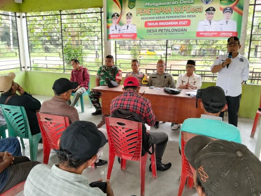 Kopda Bambang Widiarso Kawal Musyawarah RKPDES 2027 di Desa Petalongan Kec. Keritang