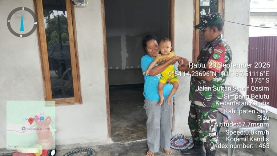 Kopda Dedi Irawan Cek Tumbuh Kembang Anak Stunting di Kandis