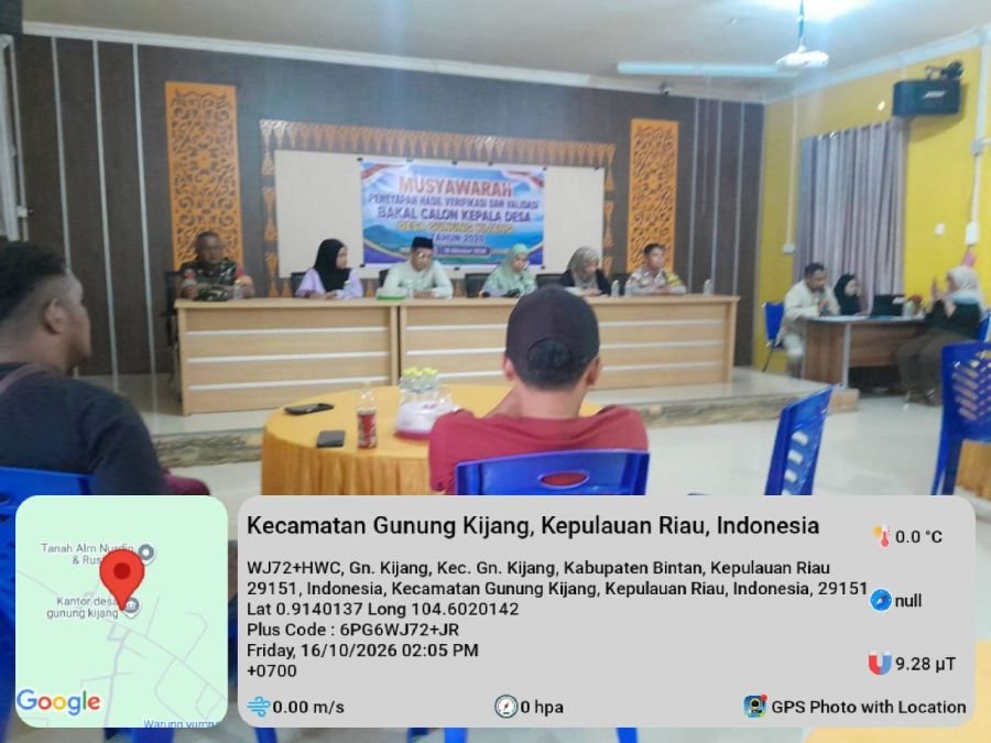 Kopka Heru Sutradi Hadiri Musyawarah Penetapan Bakal Calon Kades Gunung Kijang