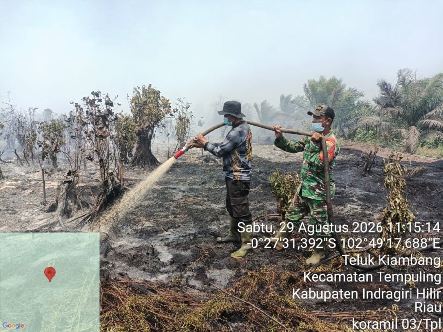 Kopka RH Tambunan Kawal Pemadaman Karhutla di Kerta Jaya