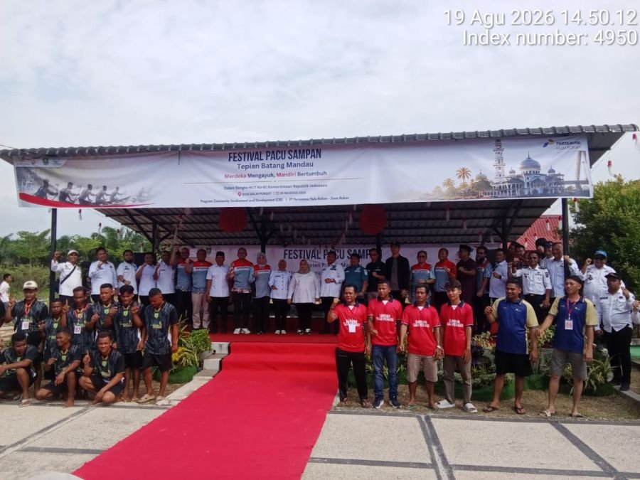 Koptu Ade Kurniawan Mewakili Danramil Hadiri Pembukaan Lomba Pacu Sampan Tradisional di Balai Pungut