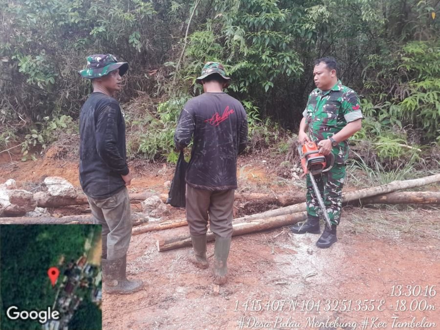 Koptu Candra Pimpin Evakuasi Pohon Tumbang Tutup Jalan