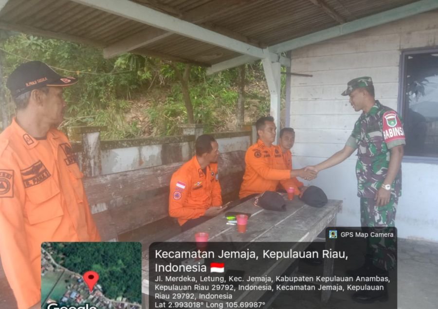 Koptu Fian Hendratmo Jalin Silaturahmi dengan Korwil BPBD Jemaja, Tingkatkan Kewaspadaan Masyarakat