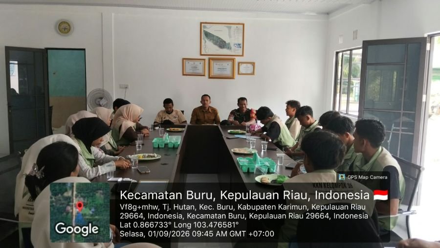 Koptu Yudi Yanto Hadiri Perpisahan Mahasiswa KKN UMRAH di Tanjung Hutan