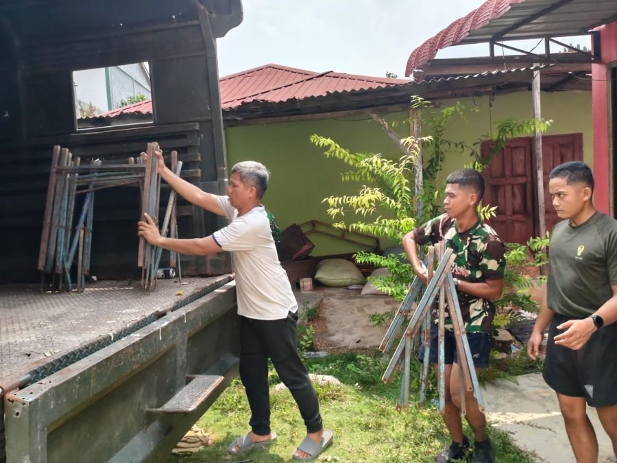 Jelang HUT TNI ke-81, Koramil 01/Balai Bersihkan Makodim