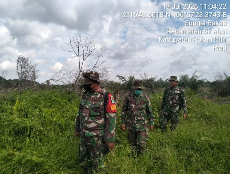 KORAMIL 01/BANGKO INTENSIFKAN PATROLI KARHUTLA DI SUNGAI BAKAU, SITUASI KONDUSIF