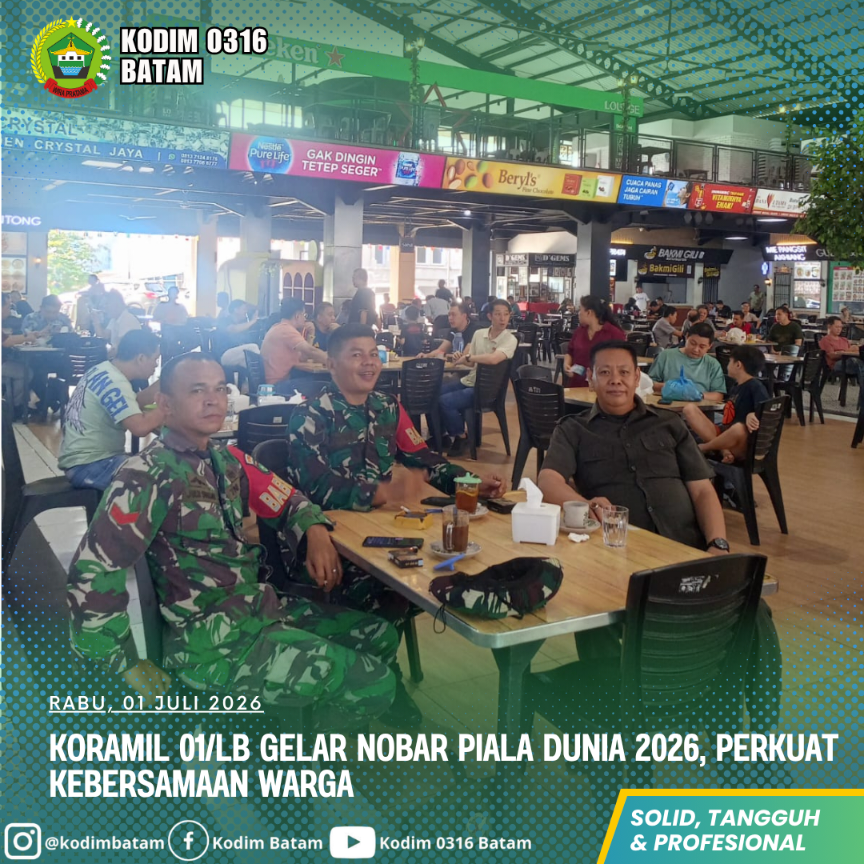 Koramil 01/LB Gelar Nobar Piala Dunia 2026, Perkuat Kebersamaan Warga