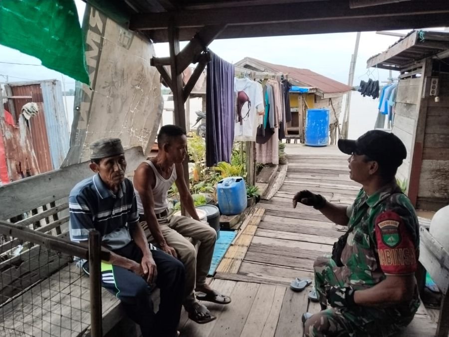 Koramil 01/Tembilahan Intensifkan Pengawasan SDM Wilayah Sungai Perak
