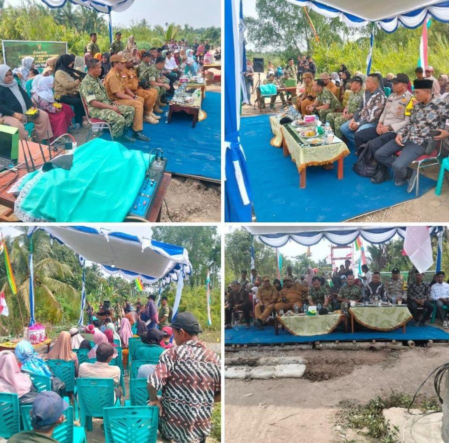 Koramil 01/Tembilahan Kawal Peluncuran Program 2.500 Titik Jembatan dan 3.000 Titik Air Bersih