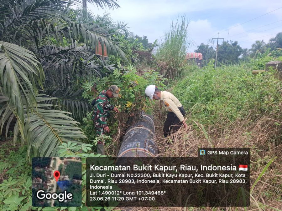Koramil 02/BK Kodim 0320/Dumai Bersama Security PT Pertamina Hulu Rokan Intensifkan Patroli