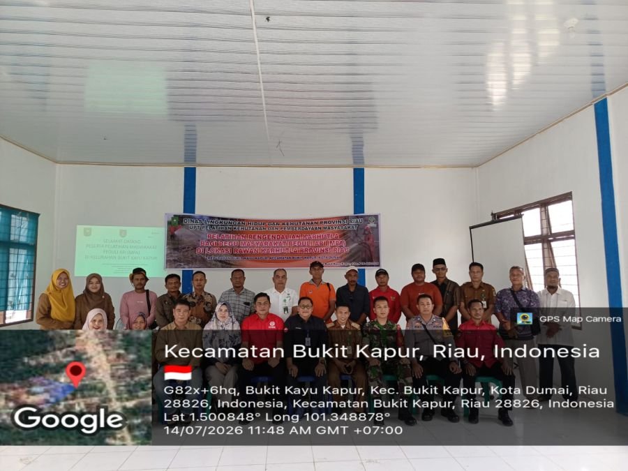 Koramil 02/Bukit Kapur Kodim 0320/Dumai Perkuat Kesiapsiagaan Karhutla