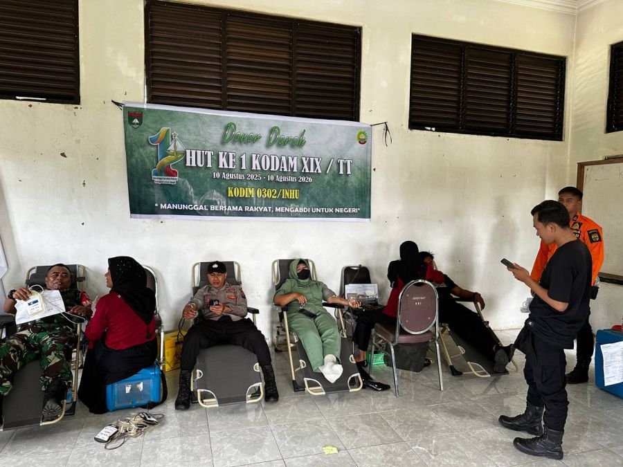 Koramil 02/KT Gelar Donor Darah Semarakkan HUT DAM XIX/Tuanku Tambusai