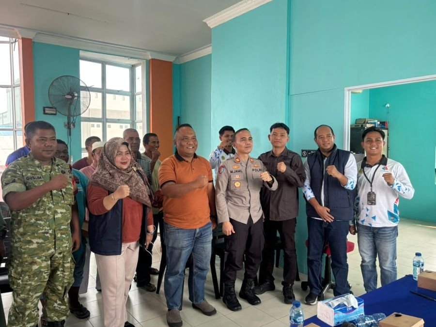 Koramil 02/Moro Kawal Pembahasan Kontribusi Pengguna Pelabuhan Sri Mandah