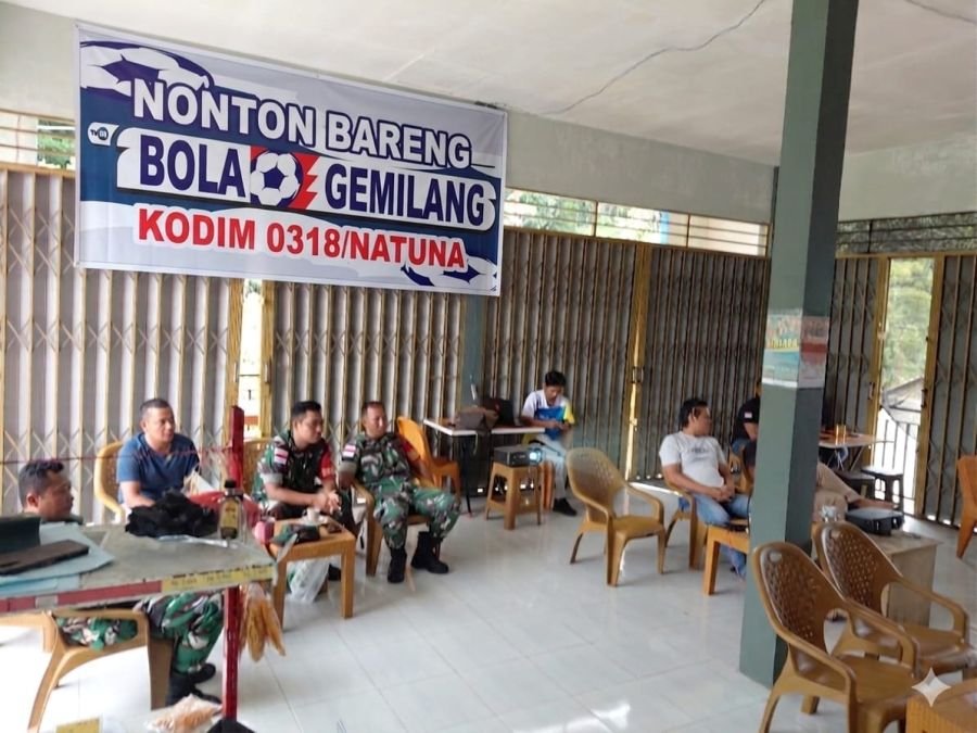 Koramil 02/Tarempa Gelar Nobar Piala Dunia 2026, Pererat Kemanunggalan TNI dan Rakyat