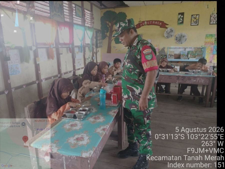 Koramil 02/TM Kawal Ketat Penyaluran Makanan Bergizi Gratis ke Sekolah dan Posyandu