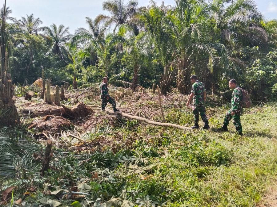 Koramil 0321-01/Bangko Gencarkan Patroli Cegah Karhutla di Rohil