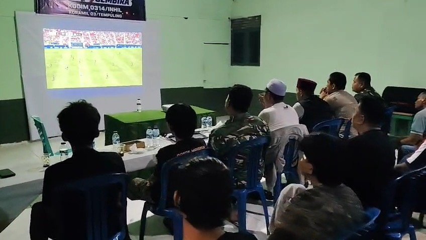 Koramil 03/Tempuling Kembali Gelar Nobar Piala Dunia FIFA 2026