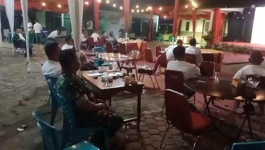 Koramil 03/Tempuling Semarakkan Nobar Piala Dunia di Kodim 0314/Inhil